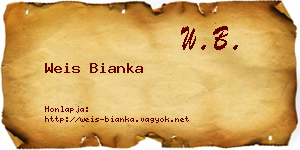 Weis Bianka névjegykártya